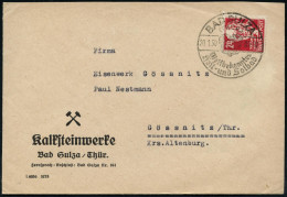 BAD SULZA/ Weltbekanntes/ Heil-u.Solbad 1950 (20.1.) HWSt (Herz) Auf Firmen-Bf.: Kalksteinwerke Bad Sulza.. (Bo.1) - GEO - Other & Unclassified