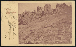 ARGENTINIEN 1902 (Dez.) 4 C. Liberty BiP Grün: ORILLAS DEL LIMAY (Felsenformation) Neujahhrs-Glückwunsch-Kt., Bedarf (HG - Autres & Non Classés