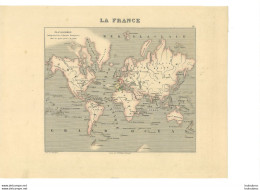 CARTE GEOGRAPHIQUE VUILLEMIN LES COLONIES FRANCAISES  24 X 29 CM - Cartes Géographiques