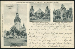 DÜSSELDORF/ AUSSTELLUNG/ A 1902 (13.8.) SSt Auf Monochromer Foto-Ausst.-Ak.: Hoerder Bergwerks- U. Hütten-Verein, Bochum - Sonstige & Ohne Zuordnung