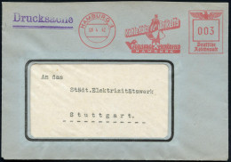 HAMBURG 1/ Kohle Koks Briketts/ VOGELSANG SCHÖNFELD 1942 (8.4.) AFS Francotyp (= Kohleverladekran) Rs. Motivgl. Abs.-Vor - Autres & Non Classés