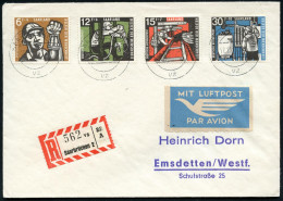 SAARLAND 1957 (18.11.) Kohle-Bergbau, Kompl. Satz = Wofa , Einzel Klar Gest.(SAARBRÜCKEN 2/vz) + Sonder-RZ: Saarbrücken  - Other & Unclassified