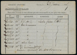 BELGIEN 1889 (23.6.) Amtl. Ausl.-P 10 C. Rot + Zechen-Zudruck: S.A. CHARBONNAGES DU HASARD/ TROOZ , 1K: TROOZ, Ausl.-Kar - Other & Unclassified