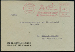 BERLIN O 17/ Ravené/ ..für Den Gesamten Bedarf/ Des Eisenwarenhandels 1946 (30.10.) Seltener AFS Francotyp "Hochrechteck - Sonstige & Ohne Zuordnung