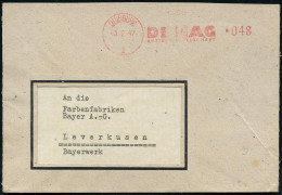 DUISBURG/ 1/ DEMAG/ AG 1947 (3.2.) Total Aptierter AFS Francotyp = Wertrahmen "Reichsadler" Komplett Entfernt = Notmaßna - Autres & Non Classés