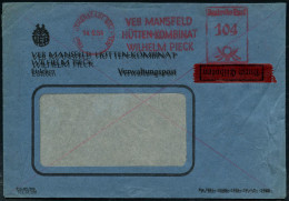 (19a) LUTHERSTADT EISLEBEN/ VEB MANSFELD/ HÜTTEN-KOMBINAT/ WILHELM PIECK 1954 (14.6.) AFS Francotyp 104 Pf. Mit Zusatz " - Other & Unclassified