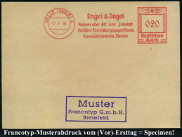 HALLE (SAALE) 2/ Engel 6 Vogel/ Röhren Aller Art U.Zubehör../ Kanalisationsteile Metalle 1936 (17.2.) AFS-Musterabdruck  - Sonstige & Ohne Zuordnung