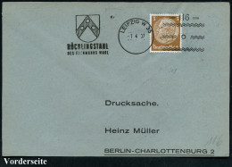 LEIPZIG W 35/ =116=/ RÖCHLINGSTAHL.. 1936 (1.4.) Seltener Freimarkenstempel Mit Kennung = Frankier-Apparat Zur Vorausent - Autres & Non Classés