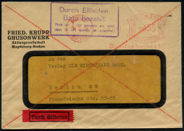 MAGDEBURG-/ BUCKAU/ Friedr.Krupp Grusonwerk AG. 1930 (14.2.) AFS Francotyp 055 Pf. (Logo: 3 Ringe = Rüstungs- U.Werft-Zu - Autres & Non Classés