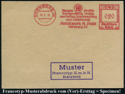 NÜRNBERG 30/ HD/ Stangen Profile/ Wamrpreßteile../ Messing,Sondermessing/  U.Leichtemtall/ Metallwerk H.Diehl 1936 (19.3 - Sonstige & Ohne Zuordnung