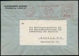 PÖMMERLE/ über/ AUSSIG/ Kupferwerke Böhmen/ Hauptwerk Pömmerle 1943 (13.5.) Seltener AFS Francotyp "Reichsadler", PSt.I- - Other & Unclassified