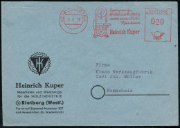 (21a) RIETBERG/ ..Holzbearbeitung/ Durch Neuzeitliche/ Maschinen/ Heirich Kuper 1958 (30.8.) AFS = Säge-Maschine , Firme - Sonstige & Ohne Zuordnung