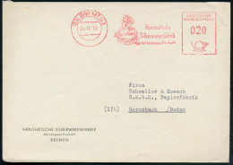 (23) BREMEN 1/ Hanseatische/ Silberwarenfabrik/ AG 1954 (24.11.) AFS Francotyp = Silber-Kogge Klar Auf Firmen-Bf. (Dü.E- - Andere & Zonder Classificatie