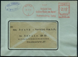 MAINZ/ 1/ Besucht Das/ Goldene Mainz Am Rhein!/ Stadtverwaltung 1937 (24.5.) AFS Francotyp Auf Kommunal-Bf. + HdN: Städt - Other & Unclassified