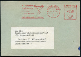 4 DÜSSELDORF 1/ 9.Deutscher/ Edelsteintag../ 17.-20.10.1974/ STADTVERWALTUNG.. 1974 (26.8.) AFS Francotyp (Edelstein-Log - Andere & Zonder Classificatie