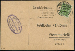 PFORZHEIM/ O1o/ STÄNDIGE/ SCHMUCKWAREN-/ AUSSTELLUNG../ HANSA-HAUS 1923 (31.3.) Seltener MWSt + 1K-Brücke: PFORZHEIM/* 1 - Other & Unclassified