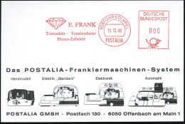 B.R.D. 1980 (15.12.) AFS: VORFÜHRSTEMPEL/POSTALIA/E.FRANK/Tonnadeln-Tonabnehmer.. = Diamant (Tonabnehmer Für Schallplatt - Autres & Non Classés