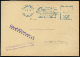 SAALFELD/ (SAALE)1/ Die Steinerne Chronik Thüringens/ Die Stadt D.Feengrotten/ Rat D.Stadt 1959 (4.3.) Blauer AFS = DDR- - Other & Unclassified