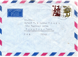 69775 - Bund - 1977 - 100Pfg Unfall MiF A LpBf IDSTEIN -> Houston, TX (USA) - Lettres & Documents