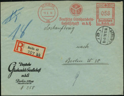 BERLIN SW/ 68/ DGG/ Deutsche Glashandels-/ GmbH 1936 (11.5.) AFS Francotyp 058 Pf. = "Y"-Glasfenster (= Logo) + RZ: Berl - Glas & Fenster