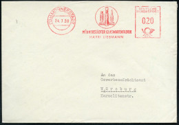 (13a) MÜNNERSTADT/ MÜNNERSTÄDTER GLASWARENFABRIK/ HARRI LIEBMANN 1959 (24.7.) AFS (= Div. Medizingläser) Fern-Bf. (Dü.E- - Verres & Vitraux