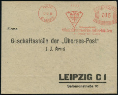 PENZIG/ (O.LAUSITZ)/ AGA/ GLAS/ ..Glashüttenwerke Adlerhütten 1934 (27.11.) AFS Francotyp. (Adler-Logo) Firmen-Fern-Bf.  - Verres & Vitraux