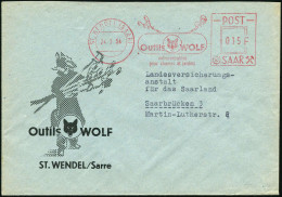 ST.WENDEL (SAAR)/ Outils WOLF/ Indispensables/ Pour Champs Et Jardins 1954 (24.3.) AFS Postalia "POST SAAR" 015 F., Fran - Dogs