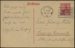 LEIPZIG/ *13e/ LEIPZIGER/ MUSTERMESSE 1920 (2.3.) Seltener MWSt Klar Bedrafs-Orts-P 10 Pf. Germania (Bo.38 B II, Nur Frü - Otros