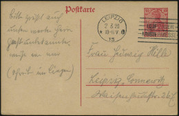 LEIPZIG/ *13e/ LEIPZIGER/ MUSTERMESSE 1920 (2.3.) Seltener MWSt Klar Bedrafs-Orts-P 10 Pf. Germania (Bo.38 B II, Nur Frü - Other