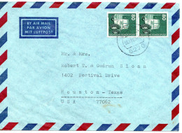 69776 - Bund - 1983 - 2@80Pfg I&T A LpBf IDSTEIN -> Houston, TX (USA) - Lettres & Documents