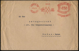 LEIPZIG C2/ MESSESTADT/ ANFANG MÄRZ/ MM/ ENDE AUGUST/ LEIPZIGER MESSE 1930 (22.9.) AFS Francotyp 030 Pf. (Messe-Monogr.) - Andere