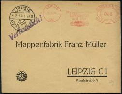 LEIPZIG/ C1/ *e/ MM/ MESSESTADT 1932 (15.12.) HWSt + AFS Francortyp: LEIPZIG/C1/Mappenmüller.. 008 Pf. Vorausfrankierter - Sonstige