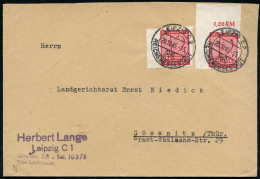 LEIPZIG C 2/ J/ MM/ REICHSMESSESTADT 1945 (20.10.) HWSt Unverändert Weiterverwendet = Notmaßnahme Auf 2x West-Sachsen 12 - Other