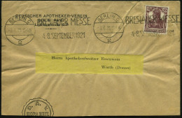 BERLIN C/ 2/ BRESLAUER MESSE/ 4.-8.SEPT. 1921 (3.8.) Seltener, Aptierter Band-MWSt = Sterne Entfernt! Auf Germania-Frank - Autres