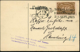 BRESLAU/ *1d/ BRESLAUER/ HERBSTMESSE/ 2.-5.SEPT. 1923 (10.8.) Seltener MWSt, Text Rechts Auf EF 400 Mk. Mit Firmenlochun - Autres