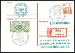 1000 BERLIN 12/ FITCE/ 17.EUROP.FERNMELDETAGE 1978 (11.9.) SSt (Monogr.-Logo) + RZ: 1 Berlin 12/i, Klar Gest. Orts-R-Kt. - Otros & Sin Clasificación