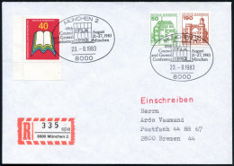 8000 MÜNCHEN 2/ 49th/ Council/ And General/ Conference/ IFLA.. 1983 (23.8.) SSt 2x + Sonder-RZ: 8000 München 2/s P A = S - Autres & Non Classés