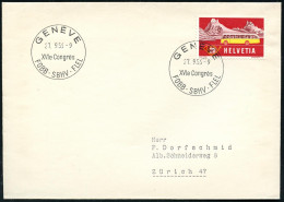 SCHWEIZ 1956 (28.9.) SSt: GENEVE/XVIe Congrès/FOBB-SBHV-FLEL , Klar Gest. Inl-Bf. (Pen.S 418) - INTERNATIONALE ORGANISAT - Other & Unclassified