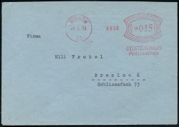 BERLIN SW/ 68/ ULLSTEINHAUS/ Postzentrale 1929 (7.8.) AFS Francotyp= Jüdisches Verlagshaus, Von Den Nazis 1934 "arisiert - Jewish