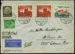 BERLIN W/ 50/ P 1940 (20.9.) 1K-Brücke Auf 65-Pf.-Frankatur, Rs. Hs. Abs. Mit NS-Zwangsnamen "Justizrat Artur  J S R A E - Guidaismo