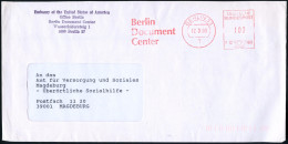 1 BERLIN 33/ F12 9653/ Berlin/ Document/ Center 1993 (20.4.) Seltener AFS + Viol. Abs.-4L: Embassy Of The USA.. Berlin D - Judaisme