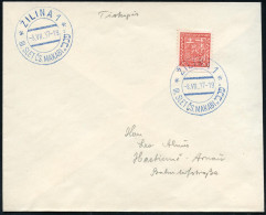 TSCHECHOSLOWAKEI 1937 (8.7.) Seltener, Blauer Tschechisch-hebräischer SSt.: ZILINA 1/III. SLET CS. MAKABI = III. Makabi- - Judaisme