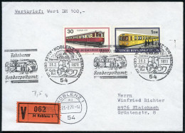 54 KOBLENZ/ Fahrb./ Sonderpostamt/ Narrenzunft/ Gelb-/ Rot.. 1971 (23.2.) FaWSt (Eule M.Narrenkappe/Büssing-Omnibus) 2x  - Carnival