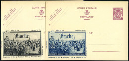 BELGIEN 1938 40 C. Reklame-P. Wappenlöwe, Braunlila: Binche, REMPARTS DU XII; SES GILLES (LE MARDI-GRAS) = Karnevals-Fig - Carnaval