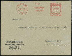 BERLIN W/ 30/ Keramische/ Jndustrie 1936 (22.4.) AFS Francotyp Auf Firmen-Bf: Wirtschaftsgruppe Keramische Jndustrie (Dü - Porcelaine