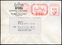 (13a) SELB 1/ ROSENTHAL-ISOLATOREN-GMBH/ RIG.. 1954 (1.7.) AFS (Firmen-Logo) Motivgl. Firmen-Bf.: RIG ROSENTHAL-ISOLATOR - Porselein