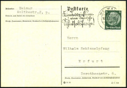 WEIMAR 1/ S/ Kinderreichtum-/ Eine Deutsche/ Schicksalsfrage! 1937 (18.3.) Seltener MWSt, Text In Sütterlin , Klar Gest. - Other & Unclassified