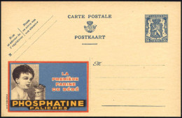 BELGIEN 1941 50 C. Reklame-P. Wappenlöwe, Blau: LA PREMIERE FARINE DE BEBE/PHOSPHATINE.. = Kleinkind (vor Mehltüte) Fran - Autres & Non Classés