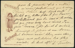 SCHWEIZ 1910 (12.3.) Reklame-PP 5 C. Tellknabe, Grün: CHOCOLAT SUCHARD.. GRAND PRIX PARIS 1900 = Mädchen Mit Kußhand U.  - Other & Unclassified