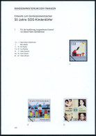 B.R.D. 1999 (Apr.) 110 Pf. "50 Jahre SOS-Kinderdörfer", 22 Verschied. Color-Alternativ-Entwürfe D. Bundesdruckerei Auf 4 - Autres & Non Classés